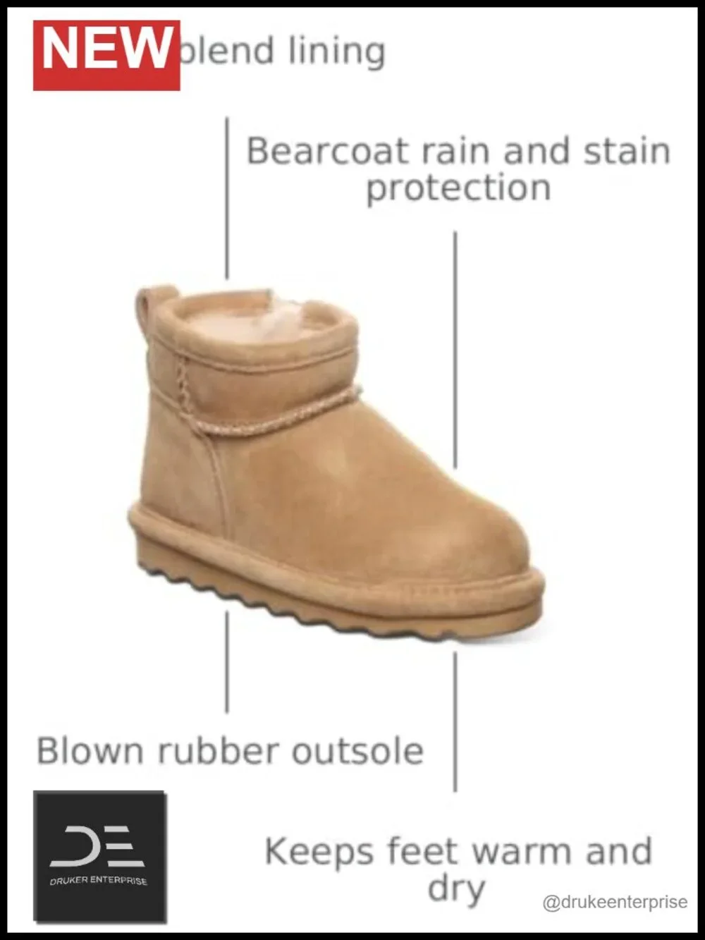 Bearpaw Kids Mid-Calf Boots with Wool Lining - Cozy Winter Booties